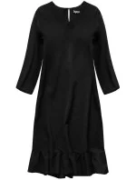 Čierne šaty s volánom (134ART)