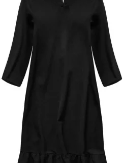 Čierne šaty s volánom (134ART)