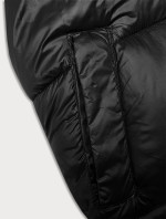 Dámska krátka čierna vesta s kapucňou J Style (5M3191-392)