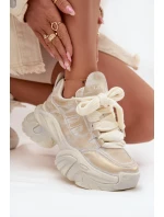 Skórzane Sneakersy Damskie GOE SS2N4009 Złote