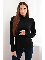 Dámsky kožušinový rolák F3631B čierny - Koucla