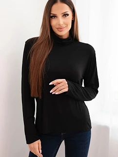 Dámsky kožušinový rolák F3631B čierny - Koucla