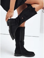 Dámske semišové čierne topánky FashionStreet ZY1159