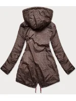 Červeno-hnedá obojstranná dámska bunda (W556-1)