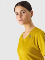 Dámske rýchloschnúce cyklistické tričko 4F - žlté