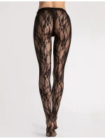 Dámske pančuchy Donatella I 5000 Black Pattern - Fiore