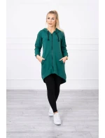 Mikina so zipsom na chrbte zelená