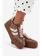 Dámske tenisky na platforme s remienkami Khaki Kaya Dámske tenisky na platforme s remienkami Khaki Kaya