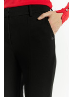 Monnari Elegantné nohavice Dámske nohavice s krátkymi rozparky čierne