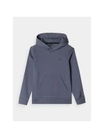 Chlapčenská mikina bez prúžkov s kapucňou 4F Junior 4FJWMM00TSWSM1292-25S