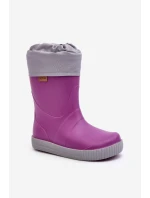 Dziecięce Kalosze Z Ocieplaczem Snow Wave Gokids 981 Fioletowe