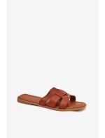 Klapki Damskie Na Płaskim Obcasie Camel Mirona