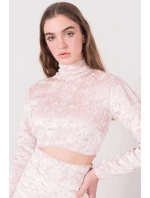 Dámsky velúrový Top 15570 púder béžová - BSL Dámsky velúrový Top 15570 púder béžová - BSL