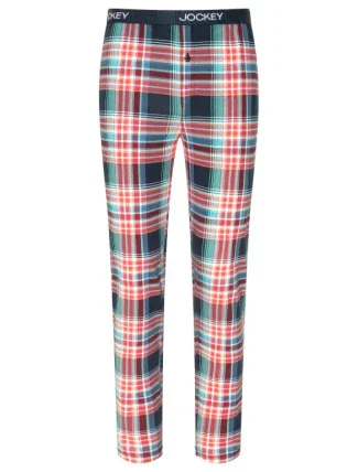 Pánske pyžamové nohavice 500756H 378 červeno-modrá kocka - Jockey