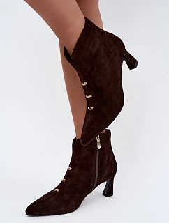 Dámske topánky na podpätku so zipsom, model 232086 Step in style