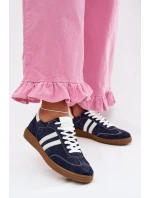 Zazoo N1068 Semišové Nízké Dámské Tenisky Tmavě Modré