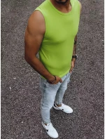 Pánske tričko bez rukávov bez potlače svetlozelené FashionStreet RX4917 Pánske tričko bez rukávov bez potlače svetlozelené FashionStreet RX4917