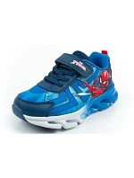 Leomil Detská športová obuv Spiderman Ľahké tenisky na suchý zips LED Blue