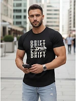DRIFT FashionStreet pánske tričko s potlačou čierne NX5081R