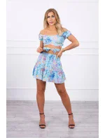 Modrá kvetinová sada