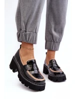 Skórzane Damskie Mokasyny D&A MR870-32 Czarne