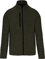 Kariban K 9106 Pánska melírovaná pletená fleecová bunda 20.9106 tmavá khaki melírovaná Kariban K 9106 Pánska melírovaná pletená fleecová bunda 20.9106 tmavá khaki melírovaná