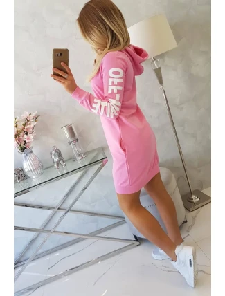 Off White svetlo ružové šaty