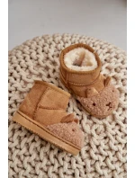 Ocieplane Dziecięce Botki Śniegowce Lamy Camel Esandira