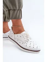 Dámske kožené topánky, biele S.Barski Dámske kožené topánky, biele S.Barski