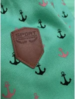 Teplá mikina na zips s kotvami zelená (2307) Teplá mikina na zips s kotvami zelená (2307)