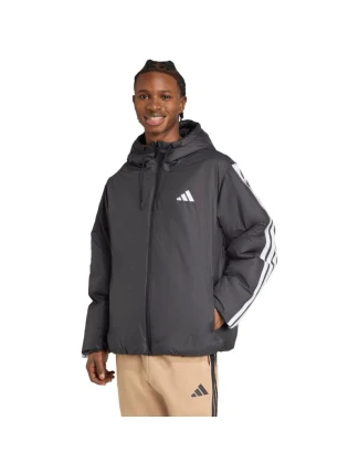 Pánske oblečenie adidas Essentials Climawarm 3-Stripes Insulated Hooded Jacket black JM4042