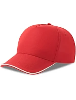 Atlantis Headwear Recy Five Piping – 5-panelová sendvičová čiapka 33.0282 červená/biela Atlantis Headwear Recy Five Piping – 5-panelová sendvičová čiapka 33.0282 červená/biela