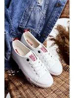 Dámske kožené tenisky Big Star GG274005 White-Red