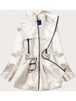 Tenká dámska bunda v perlovej farbe so stojačikom (AG5-017) Tenká dámska bunda v perlovej farbe so stojačikom (AG5-017)