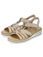 Pohodlné sandále Rieker W RKR680 beige Pohodlné sandále Rieker W RKR680 beige