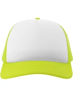 Atlantis Headwear Rapper-S 5-panelová truckerová čiapka 33.0262 biela/žltá fluo Atlantis Headwear Rapper-S 5-panelová truckerová čiapka 33.0262 biela/žltá fluo