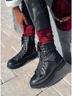 Dámske pletené čižmy CITYSTRY s hrubou podrážkou čierne FashionStreet ZY0539