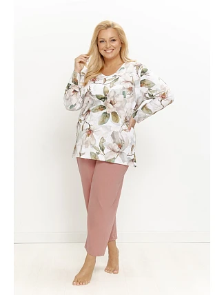 Pyžamo Taro 3652 Denisa, s dlhými rukávmi, veľkosti 2XL–4XL, Z26