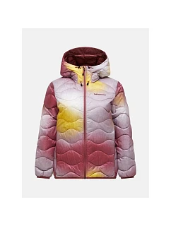 Dámska péřová bunda Peak Performance AOP Helium Down Hood – AOP, veľkosť: M