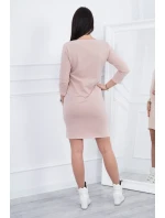 Klasické šaty tmavo púdrovo ružové