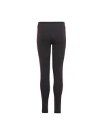 Dámske legíny s 3 prúžkami Jr IC3627 Black with Pink - Adidas Dámske legíny s 3 prúžkami Jr IC3627 Black with Pink - Adidas