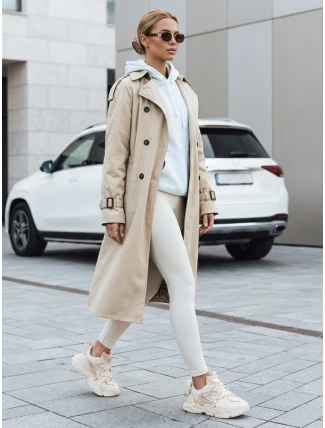 FashionStreet dámsky béžový dvojradový kabát TY5353