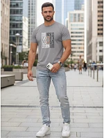 Pánske bavlnené tričko s potlačou revolution grey FashionStreet NX0143R Pánske bavlnené tričko s potlačou revolution grey FashionStreet NX0143R