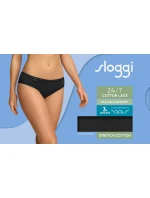 sloggi 24/7 Cotton Lace Hipster C3P - BLACK - SLOGGI BLACK - SLOGGI
