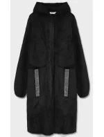 Čierna alpaka s kapucňou (B3005)