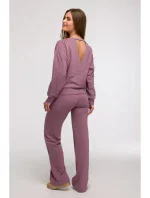 B293 Mikina s otvoreným chrbtom - heather