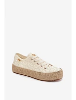 Čipkované tenisky LCW-26-31-4328 béžové – Lee Cooper Čipkované tenisky LCW-26-31-4328 béžové – Lee Cooper