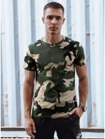 Pánske bavlnené tričko khaki moro FashionStreet RX5599 Pánske bavlnené tričko khaki moro FashionStreet RX5599