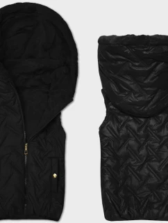 Dámska kožušinová vesta S'West čierna (B8252-101)