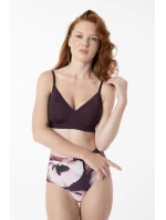 Jednoduchá košeľová podprsenka Dark Plum - Julimex